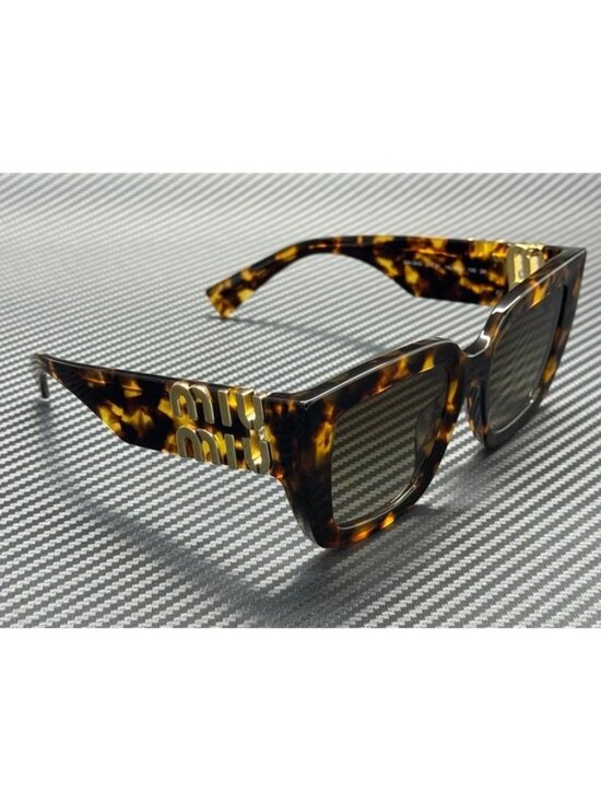 New Miu Miu Women Honey Havana Sunglasses 51-21-135